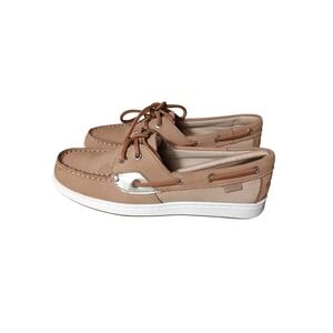 Sperry Top-Sider STS85161 Fish Boat Tan Gold Leather Boat Shoes‎ Womens Size 5